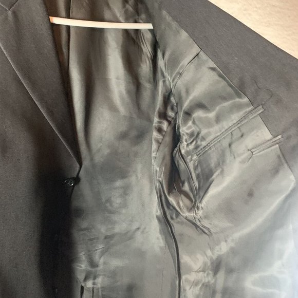 Burberry Blazer Jacket Men's 43 L Gray Wool Single Breasted Notch Lapel 8252 - Picture 5 of 12